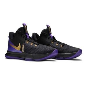 Nike Lebron Witness 5 V Men Basketball Shoes Sz16 Black/Gold/Purple CQ9380 003